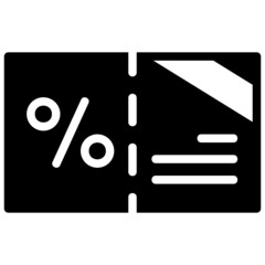 Coupon glyph icon