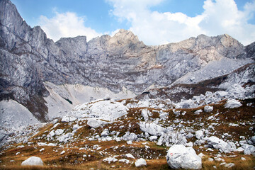 Fototapeta na wymiar Durmitor National Park at Dinaric Alps in Montenegro. Durmitor National Park is part of the UNESCO World Heritage.