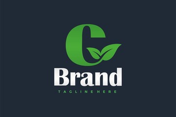 letter c leaf logo