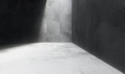 Empty space with concrete wall and lateral lights, Abstract  Modern design background.3d Rendering.