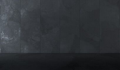 Empty space with concrete wall and lateral lights, Abstract  Modern design background.3d Rendering.