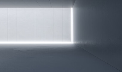 Empty space with white concrete