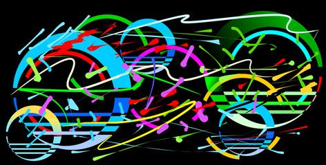 abstract brush stroke style dark background