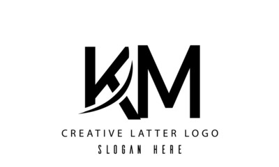 KM creative latter logo