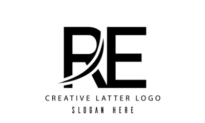 RE creative latter logo