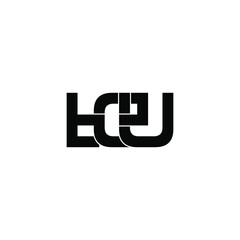 teu initial letter monogram logo design