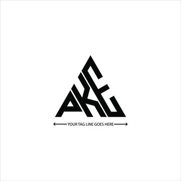 PKE letter logo creative design. PKE unique design