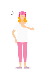 堂々と胸を張るスケーターの女性