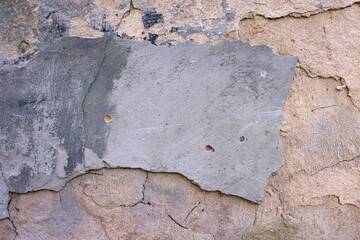Old dirty wall close up. Grunge abstract photo background.  Beautiful stone texture pattern.