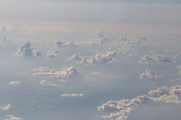 flying over the clouds