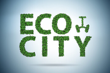 Eco city in ecology concept