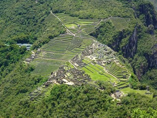 [Peru] Machu Picchu overlooking from the top of Huayna Picchu mountain