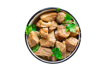 meat ragout roast pork, lamb or turkey stewed food organic products meal snack copy space food background rustic. top view 