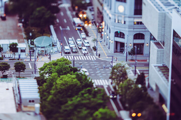 展望から見た道路と交通イメージ