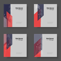 Square Banner Abstract Business Concept