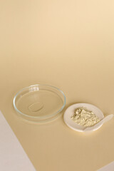 Cosmetic clay powder, Healthy skin care.