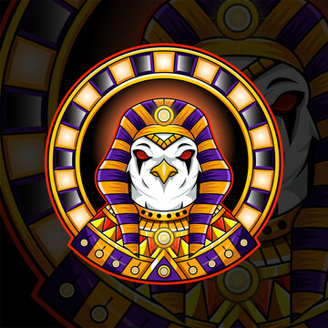 Ra egyptian god mascot logo
