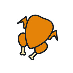 Chicken breast chicken wings chicken legs icon. Vector isolated linear color icon contour shape outline. Thin line. Modern glyph design. Meat products and poultry. Food ingredients