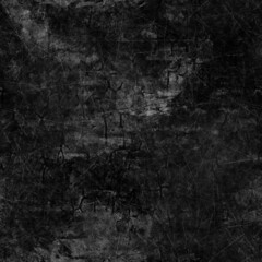 Seamless dark gray or black grungy dirty distressed background. High quality illustration. Messy scratched worn moody chalkboard or concrete wall texture. Ragged downtown tattered urban design.