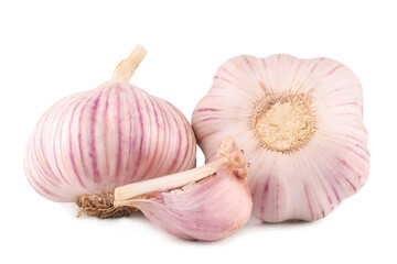 Garlic on a white background, isolated