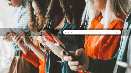 search online mobile app people browser tool bar