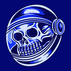 Astronaut dead Skull head