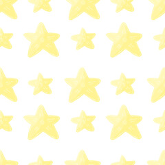 Seamless vector pattern with stars. Can be used for fabric, packaging, wrapping paper, textile and etc