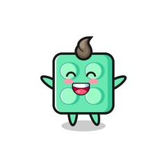 happy baby brick toy cartoon character