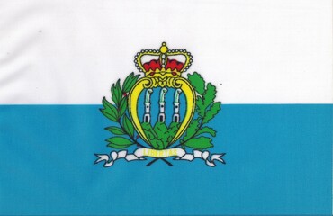 National flag of san marino country close up