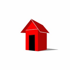 red house vector design on white background