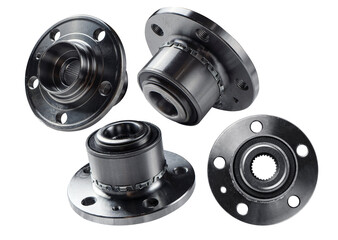 Hub bearing spare part isolated on white. Ready for clipping path.