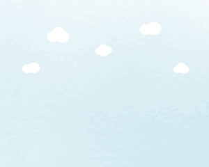 空のシンプルな背景 風景 青空 雲 夏 水彩風 イラスト 青空 晴れ 自然 晴天 Background Wall Mural Backgrou Yugoro