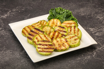 Vegan cuisine Grilled zucchini slices