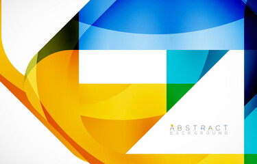 Minimal background. Abstract square shape with round corners created with wavy forms. Vector Illustration For Wallpaper, Banner, Background, Landing Page