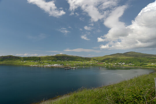 Harbour and bay at Uig on coast of Skye