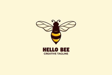 Bee Honey Farm Mascot Logo Character