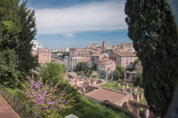 Roma. Veduta del Foro Romano dal Colle Palatino.