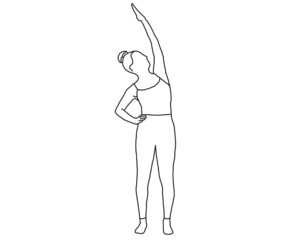 yoga, standing side stretch, side bend pose, tadasana variation, mountain pose modification