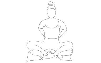yoga, sukhasana, tapping back, easy pose