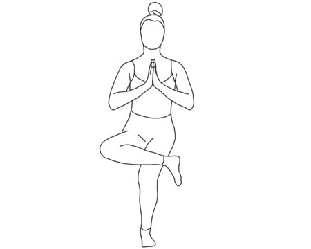 yoga, garudasana preparation, eka pada utkatasana, standing figure four pose, 