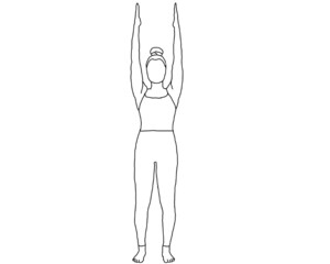 yoga, urdhva hastasana modification, upward salute pose variation, tadasana with arms up, mountain pose