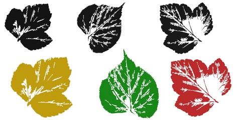 Vector detailed texture of forest leaves