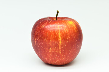 Red apple on white background