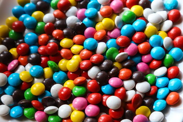 Fototapeta na wymiar background with colored candies, sweets, festive mood