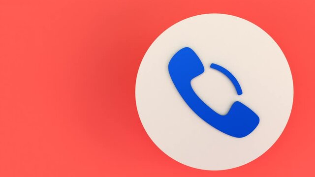 3d visualization of the handset icon ringing