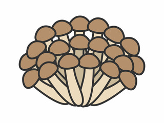 しめじの束のイラスト