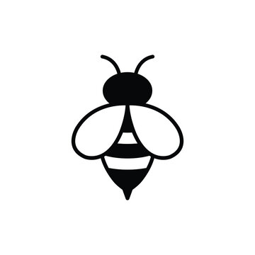 bee icon - vector sign honey icon