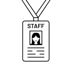 linear badge staff sign