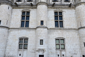 Fototapeta na wymiar Façade du château à Loches en Touraine, France