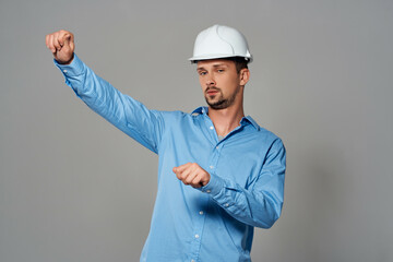 man in construction uniform engineer professional work